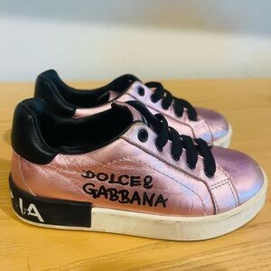 🌷Dolce & Gabbana Kids Pink Sneakers🌷